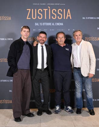 October 6, 2026, Rome, Rome, Italy: Michele Riondino, Fabrizio Ferracane, and Beniamino Zuncheddu, with lawyer Mauro Trogu, the authors of the book I Am Innocent, during the photocall for the presentation of the film Zustissia, inspired by the true story of the longest miscarriage of justice in Italian history: 33 years of wrongful imprisonment. Rome, October 6, 2026 Rome Italy - ZUMAa289 20261006_zia_a289_093 Copyright: xMariaxLauraxAntonellix xAgfx
