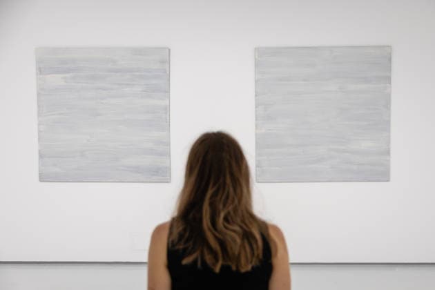 Robert Ryman: The Real Thing at Barbican Art Gallery, London, UK 7 October 2026 Standard, 1967 on display at Robert Ryman: The Real Thing at the Barbican Art Gallery, London, UK, on 7 October 2026. Enamel on cold-rolled steel panel. Twelve panels, each: 48x48 in. Solomon R Guggenheim Museum, New York Panza Collection, 1991. The first significant UK exhibition of American minimalist and conceptual painter Robert Ryman (1930 2019) in over 30 years brings together six decades of work, on view from 8 October 2026., Credit:Pete Speller Avalon Copyright: xPetexSpellerx xAvalonx 1141198954