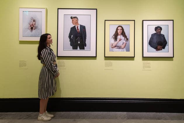 Tim Walker s Fairyland: Love and Legends Photo Call at National Portrait Gallery, London, UK - 7 October 2026 A staff member views (L-R) - Shon Faye , Joelle Taylor , Alice Oseman , Lady Phill all by Tim Walker as part of The National Portrait Gallery s Tim Walker s Fairyland: Love and Legends Exhibition which runs from 9th October 2026 - 7th February 2027 at National Portrait Gallery in London, England, UK on Wednesday 7 October, 2026., Credit:Justin Ng Avalon UK, England, London, National Portrait Gallery Copyright: xJustinxNgx xAvalonx 1141202424