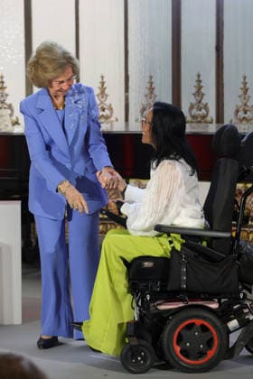 Queen Sofía Presides Over the 2026 Mapfre Foundation Social Awards Ceremony Queen Sofía presents the José Manuel Martínez Martínez Lifetime Achievement Award to Paralympic swimmer Teresa Perales during the 2026 Mapfre Foundation Social Awards Ceremony, at the Real Casino de Madrid, on October 8, 2026, in Madrid, Spain. These awards recognize the commitment, generosity, and solidarity of individuals and institutions that have carried out outstanding initiatives for the benefit of society, including Teresa Perales, Ayúdame3D, AESLEME, and Cortijo Guadiana. QUEEN INFANTA AWARDS CASINO MAPFRE FOUNDATION Raú Madrid Madrid, Spain Copyright: xRaulxTerrelx 7828288