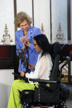 Queen Sofía Presides Over the 2026 Mapfre Foundation Social Awards Ceremony Queen Sofía presents the José Manuel Martínez Martínez Lifetime Achievement Award to Paralympic swimmer Teresa Perales during the 2026 Mapfre Foundation Social Awards Ceremony, at the Real Casino de Madrid, on October 8, 2026, in Madrid, Spain. These awards recognize the commitment, generosity, and solidarity of individuals and institutions that have carried out outstanding initiatives for the benefit of society, including Teresa Perales, Ayúdame3D, AESLEME, and Cortijo Guadiana. QUEEN INFANTA AWARDS CASINO MAPFRE FOUNDATION Raú Madrid Madrid, Spain Copyright: xRaulxTerrelx 7828290