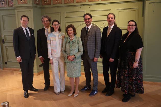 Georg Friedrich Prinz von Preußen, Philipp Haug, Bettina Gräfin Bernadotte, Königin Silvia von Schweden, Björn Graf Bernadotte, Christian Graf Bernadotte und Diana Gräfin Bernadotte beim Jubiläum der Mentor-Stiftung auf der Insel Mainau. Mainau, 08.10.2026 Copyright: xAgenturxMatthiasxWehnertx xM.xGränzdörferx