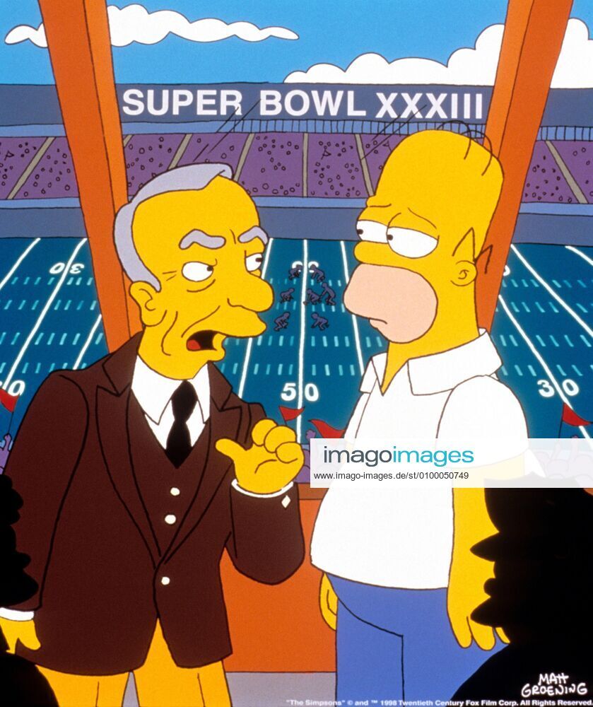 THE SIMPSONS, from left: Rupet Murdoch (voice: Rupet Murdoch), Homer Simpson (voice: Dan Castellaneta), Sunday, Cruddy Sunday , (Season 10, ep. 1012, aired Jan. 31, 1999). TM and Copyright 20th Century Fox Film Corp. All rights reserved. courtesy Everett Collection Please credit 20thCentFox Courtesy Everett Collection !ACHTUNG AUFNAHMEDATUM GESCHÄTZT! PUBLICATIONXNOTxINxCANxCHNxFRAxITAxJPNxNORxPOLxRUSxESPxUKxUSA