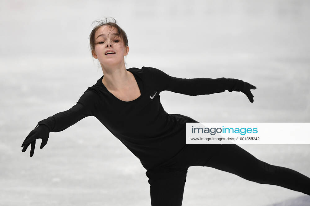 Anna SHCHERBAKOVA FSR, during Ladies Practice at the ISU World Figure skating, Eiskunstlauf Championships 2021 at Ericsson Globe, on March 23, 2021 in Stockholm, Sweden. Noxthirdxpartyxsales (156621239)