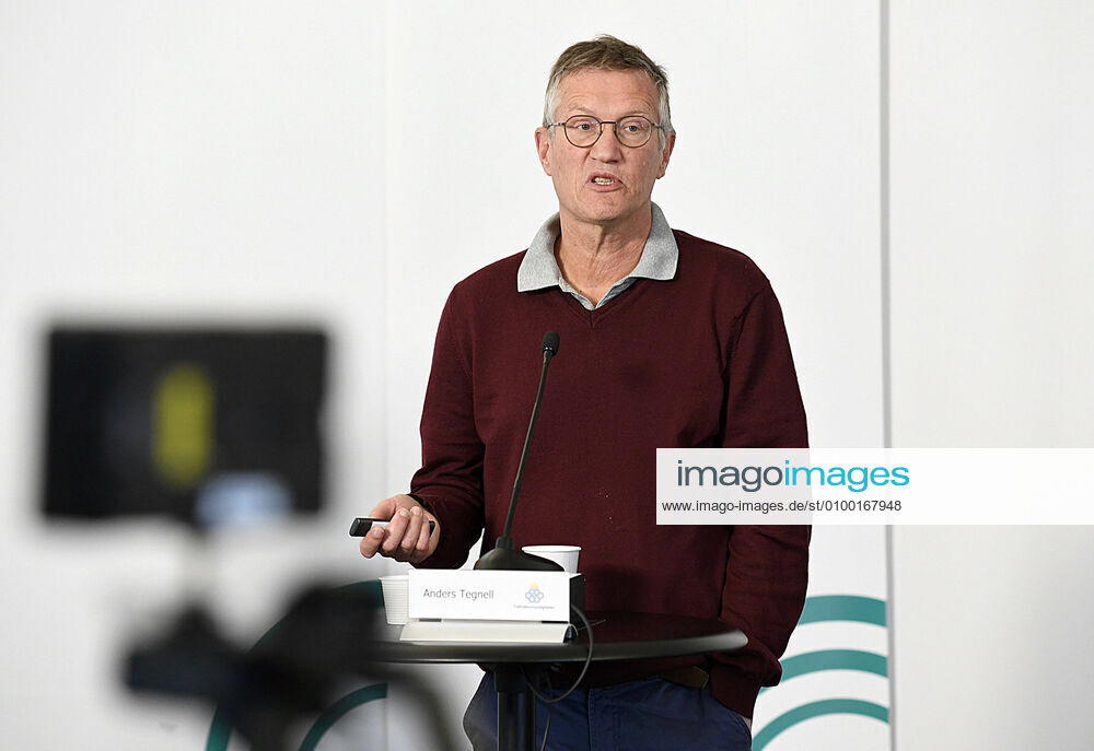 State epidemiologist Anders Tegnell during the Public Health Authoritys daily press meeting on the state of the corona virus, covid 19 Stockholm Sweden