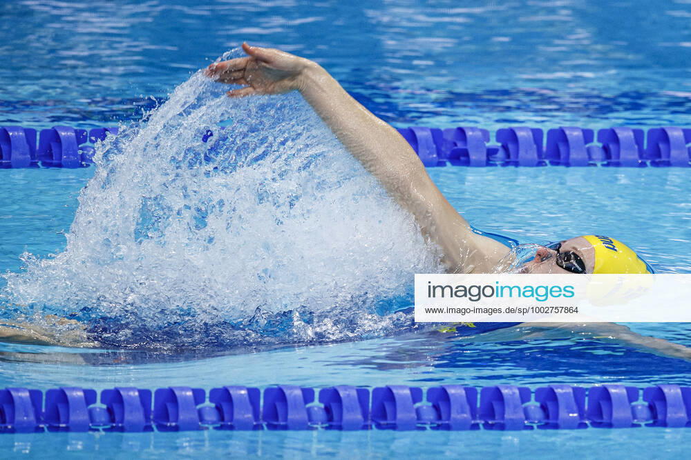 Louise Hansson of Sweden competes in the women?s 100m Backstroke Heats during the LEN European Aquatics Championships on May 20, 2021 in Budapest. Photo: Patrick B. Kraemer BILDBYRAN Cop 285 bbeng LEN European Aquatics Championships em sim-em simning swimming sverige sweden