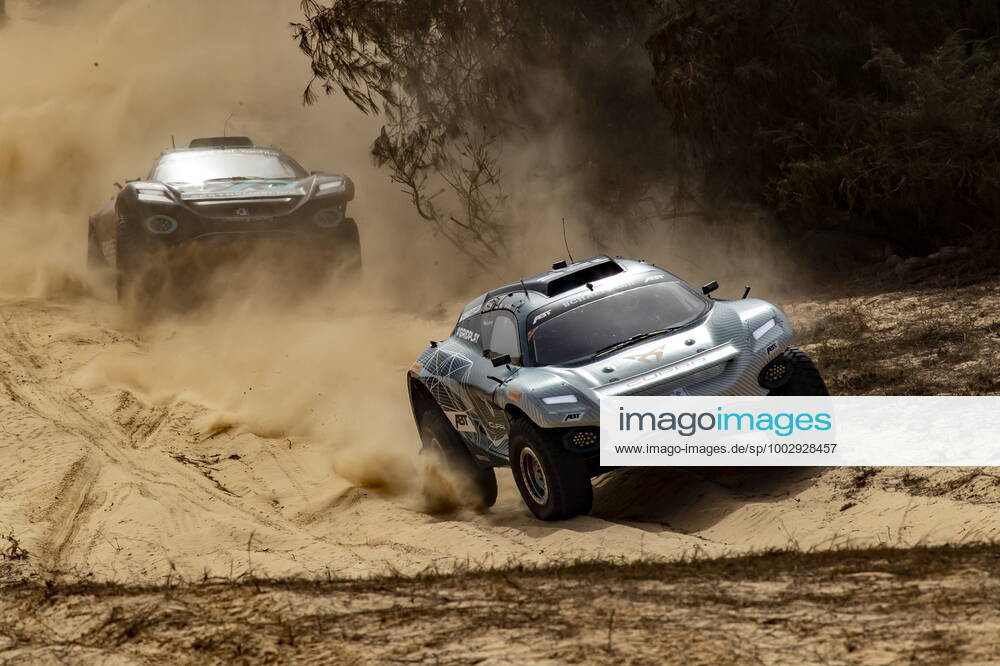 Mandatory Credit: Photo by Colin McMaster Motorsport Images Shutterstock (11986045h) Jutta Kleinschmidt (GER) Mattias Ekstrom (SWE), ABT CUPRA XE, leads Molly Taylor (AUS) Johan Kristoffersson (SWE), Rosberg X Racing during the 2021 Extreme E Ocean X Prix 2021 XE Ocean X Prix, Lac Rose, Dakar, Senegal - 30 May 2021 2021 XE Ocean X Prix, Lac Rose, Dakar, Senegal