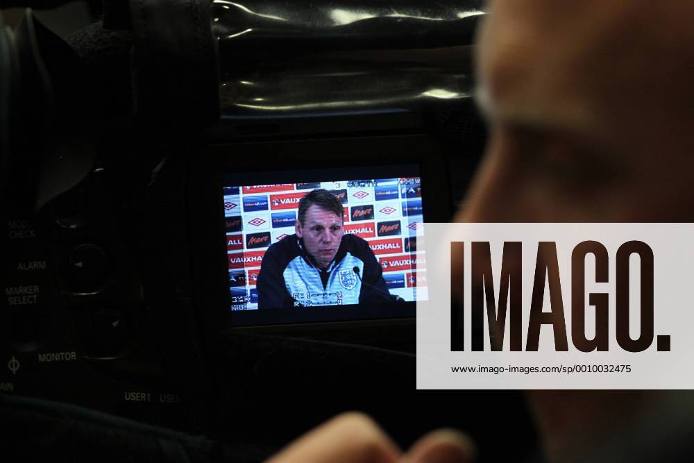 Englands Stuart Pearce during his press conference..England Training at Wembley Stadium, London. 28th February 2012. .