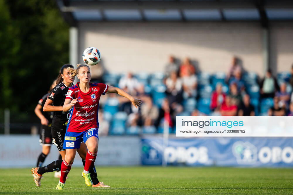 Vittsjös Julia Tunturi under fotbollsmatchen i Damallsvenskan mellan Vittsjö och Kristianstad den 7 juli 2021 i Vittsjö.