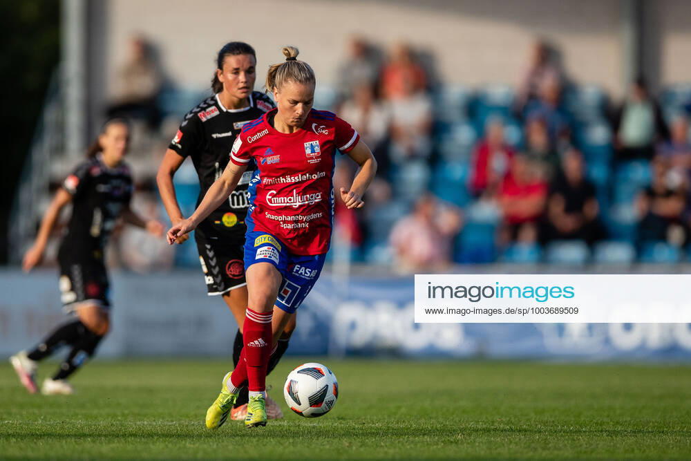 Vittsjös Julia Tunturi under fotbollsmatchen i Damallsvenskan mellan Vittsjö och Kristianstad den 7 juli 2021 i Vittsjö.