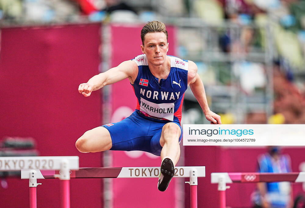 Athletics - Olympics : Day 7 Karsten Warholm from Norway during 400 meter hurdles for men at the Tokyo Olympics, Tokyo Olympic stadium, Tokyo, Japan on July 30, 2021. Tokyo Japan pedersen-atletics210730_npNc1