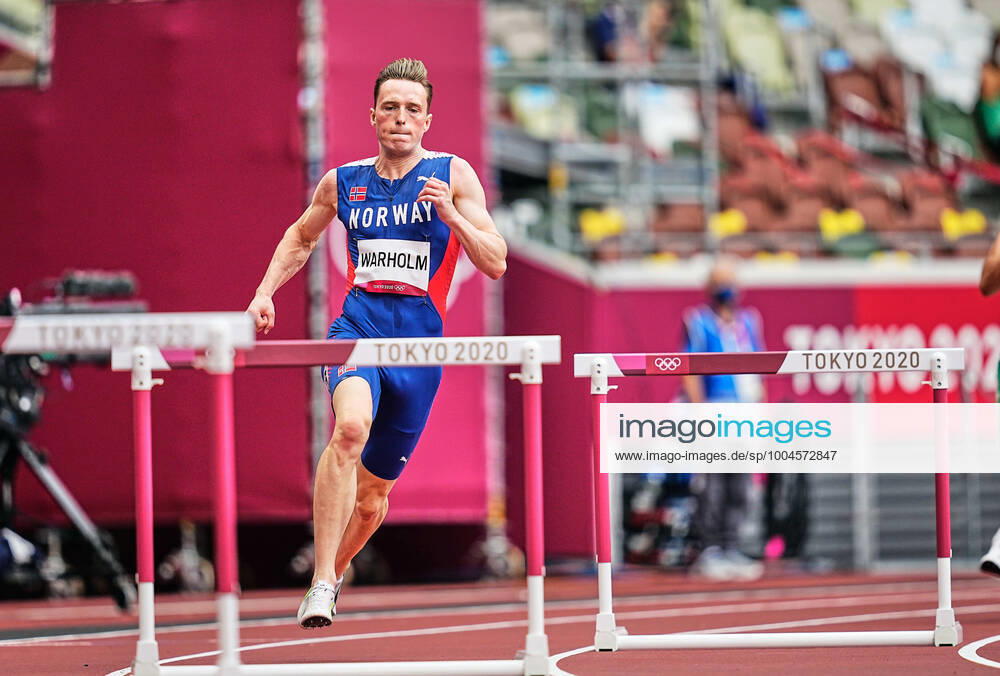 Athletics - Olympics : Day 7 Karsten Warholm from Norway during 400 meter hurdles for men at the Tokyo Olympics, Tokyo Olympic stadium, Tokyo, Japan on July 30, 2021. Tokyo Japan pedersen-atletics210730_npMAk