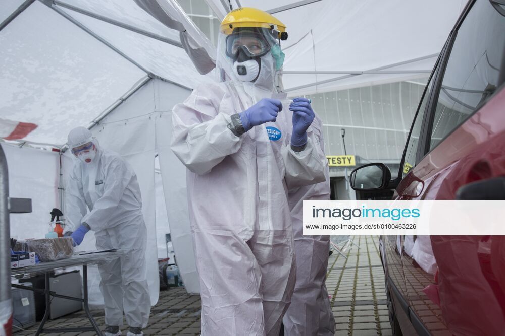 Drive & Go-Thru mobile tent for testing for the coronavirus as a part of the action Keep safe the Medics in Wroclaw Drive & Go-Thru mobile tent for testing for the coronavirus as a part of the action Keep safe the Medics provide free of charge tests for medics on May 12, 2020 in Wroclaw, Poland. There is also a possibility of making commercial tests for all those who want to get tested EN_01428357_0032
