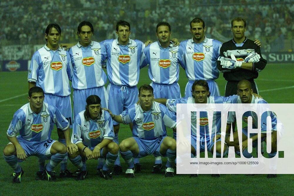 Mandatory Credit: Photo by Ted Blackbrow Daily Mail Shutterstock (1001213a) European Super Cup 1999 Manchester United, ManU V Lazio (0-1) Played At Monaco Pictured The Lazio team group, Mannschaftsbild, Totale European Super Cup 1999 Manchester United V Lazio (0-1) Played At Monaco Pictured The Lazio Team Group No use with unauthorised audio, video, data, fixture lists (outside the EU), club league logos or live services. Online in-match use limited to 45 images (+15 in extra time). No use to emulate moving images. No use in betting, games or single club league player publications services. European Super Cup 1999 Manchester United V Lazio (0-1) Played At Monaco Pictured The Lazio Team Group No use with unauthorised audio, video, data, fixture lists (outside the EU), club league logos or live services. Online in-match use limited to 45 images (+15 in extra time). No use to emulate moving images. No use in betting, games or