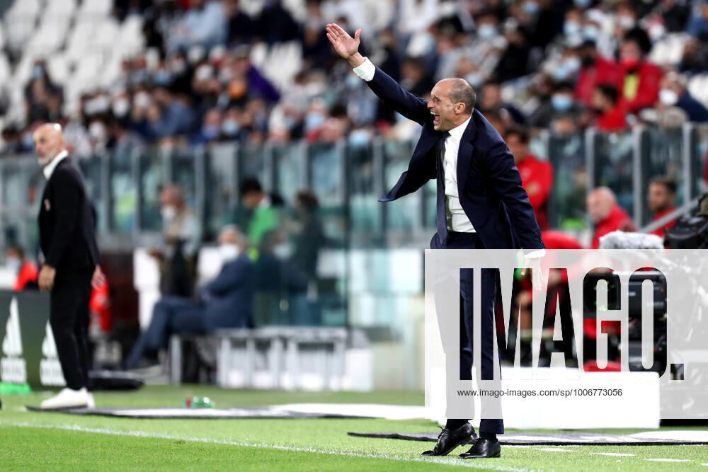 Juventus Fc - Ac Milan Massimiliano Allegri, head coach of Juventus Fc gestures during the Serie A match between Juventus Fc and Ac Milan. Torino Allianz Stadium Italy
