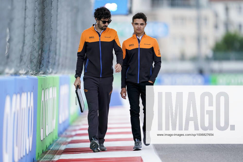 LANDO NORRIS of Great Britain and McLaren F1 Team is seen during preparations of the 2021 FIA Formula 1 Russian Grand Prix at Sochi Autodrom in Sochi, Russia. Sochi Russia - ZUMAg147 20210923_zap_g147_008