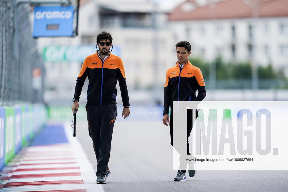 LANDO NORRIS of Great Britain and McLaren F1 Team is seen during preparations of the 2021 FIA Formula 1 Russian Grand Prix at Sochi Autodrom in Sochi, Russia. Sochi Russia - ZUMAg147 20210923_zap_g147_010