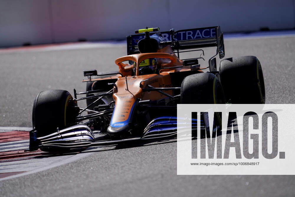 LANDO NORRIS of Great Britain and McLaren F1 Team drives during practice of the 2021 FIA Formula 1 Russian Grand Prix at Sochi Autodrom in Sochi, Russia. Sochi Russia - ZUMAg147 20210924_zap_g147_031