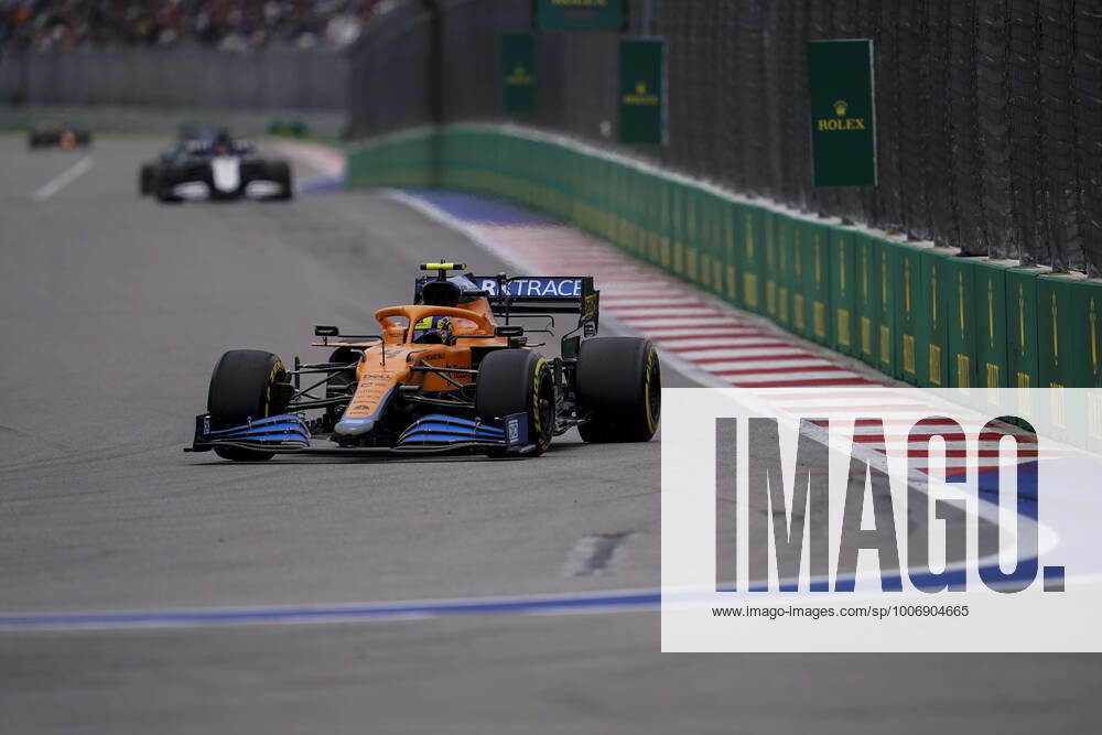 LANDO NORRIS of Great Britain and McLaren F1 Team drives during the 2021 FIA Formula 1 Russian Grand Prix at Sochi Autodrom in Sochi, Russia. Sochi Russia - ZUMAg147 20210926_zap_g147_018