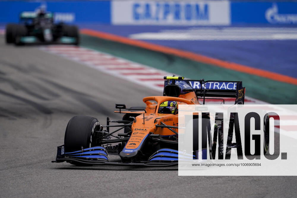 LANDO NORRIS of Great Britain and McLaren F1 Team drives during the 2021 FIA Formula 1 Russian Grand Prix at Sochi Autodrom in Sochi, Russia. Sochi Russia - ZUMAg147 20210926_zap_g147_067