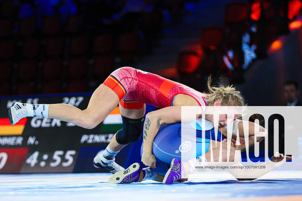 KW40 Wrestling World Championships WW 55kg - Nina HEMMER (GER) df. Pinki PINKI (IND) Oslo Norway