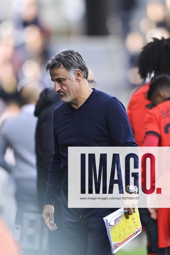 Christophe Galtier - entraineur (Nice) FOOTBALL : SCO Angers vs OGC Nice - Ligue1 uber eats J12 - 31 10 2021 JBAutissier Panoramic