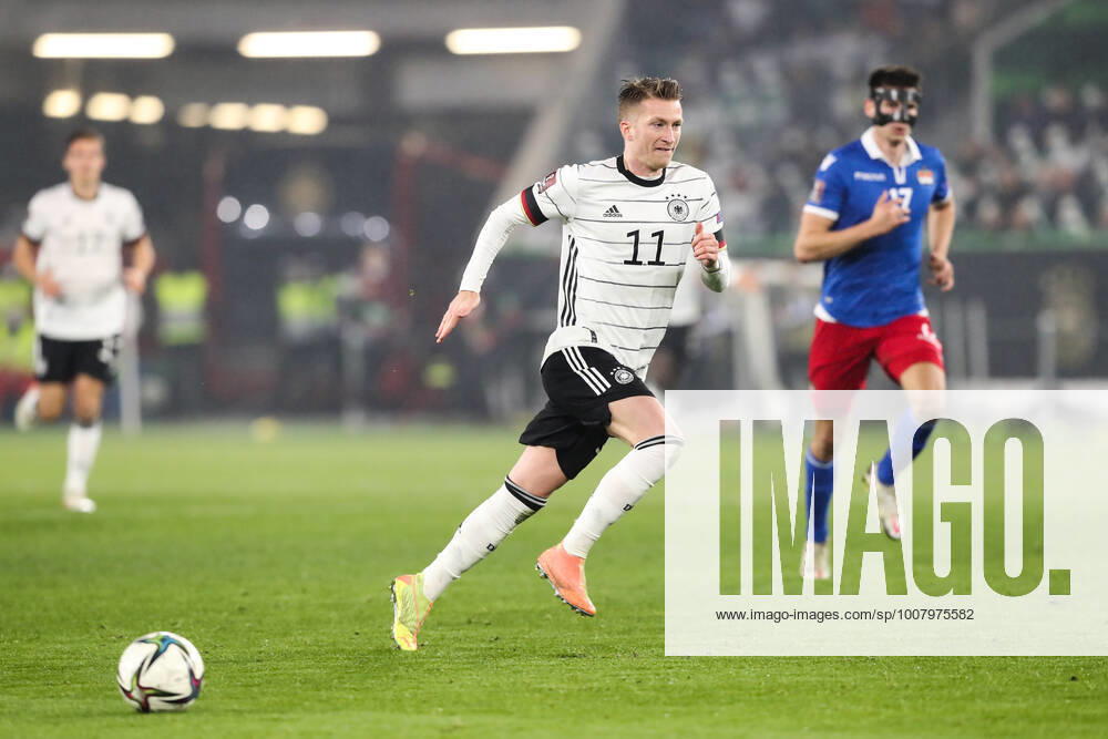 Marco Reus (Deutschland) - WM-Qualifikation Deutschland vs. Lichtenstein in der Volkswagen Arena in Wolfsburg - Aktion,Fußball,Mann,Männer,Deutschland
