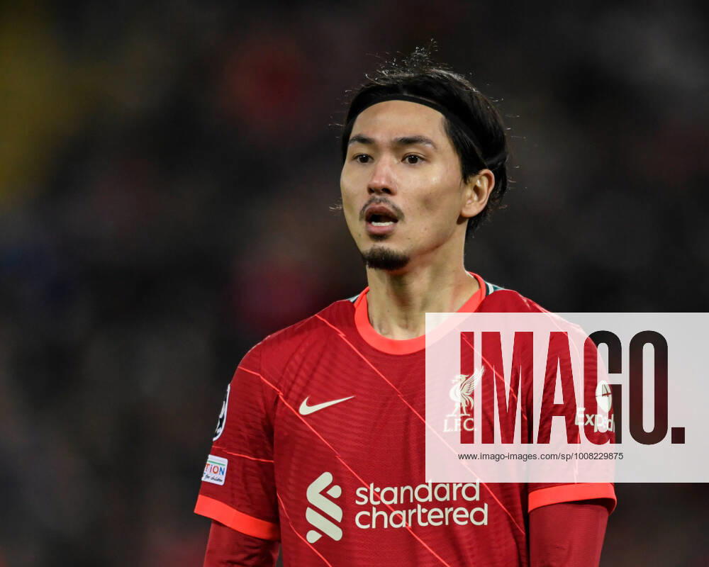 UEFA Champions League Liverpool v FC Porto Takumi Minamino 18 of Liverpool in action during the game Liverpool Anfield Merseyside United Kingdom