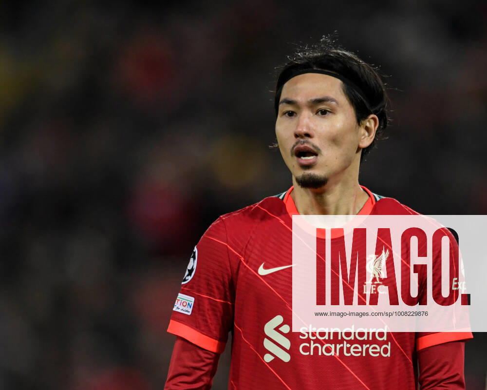 UEFA Champions League Liverpool v FC Porto Takumi Minamino 18 of Liverpool in action during the game Liverpool Anfield Merseyside United Kingdom
