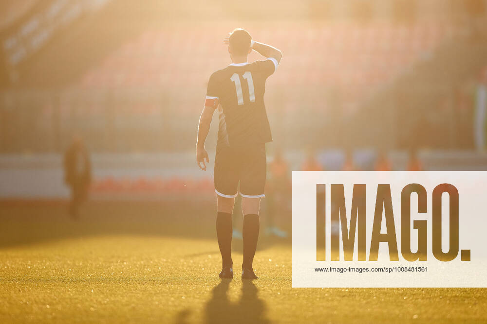 Bjorn Kristensens of Hibernians has his vision obstructed by the direct sunlight during the Malta BOV Premier League soccer match between Hibernians and Floriana at the National Stadium, Ta Qali, Malta on 05 December 2021 Hibernians v Floriana MPL_21_22