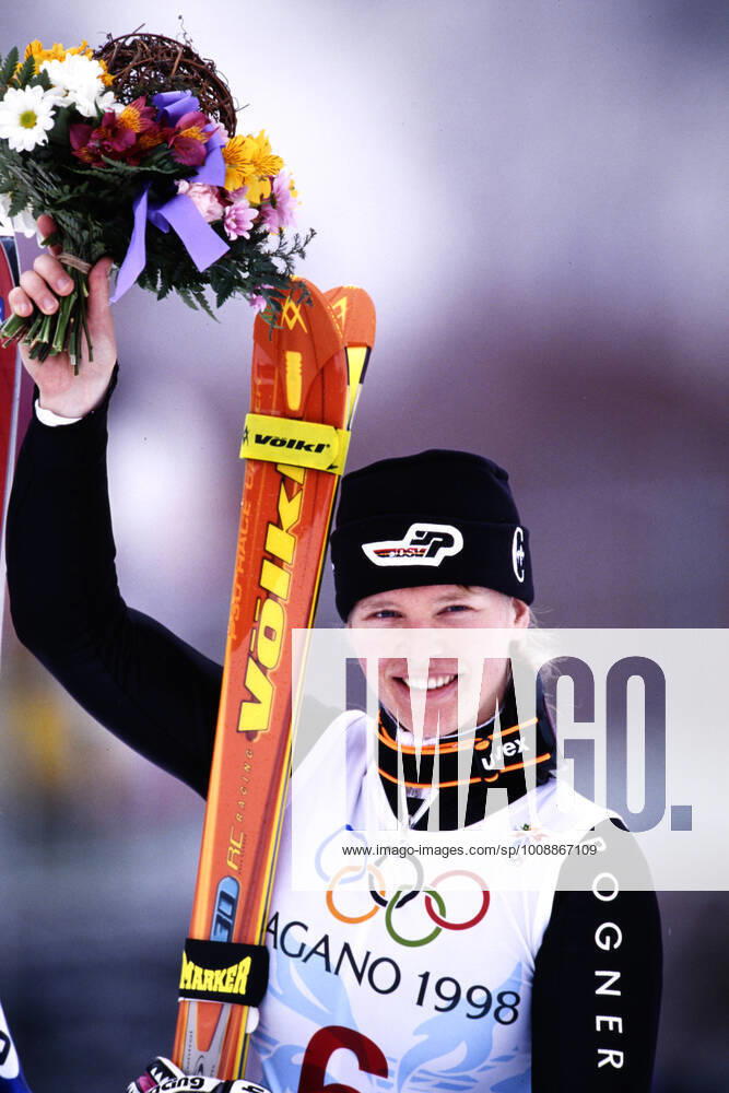 SEIZINGER Katja GER 3.Platz Riesenslalom Olympische Winterspiele 1998 in Nagano Japan vom 07. - 22. 02 1998 am 20.02.1998 in Nagano