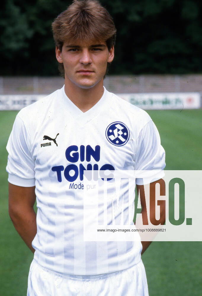Stuttgarter Kickers Fototermin Deutschland, Stuttgart, 05.07.1986, Fussball, 2. Bundesliga, Stuttgarter Kickers, Fototermin Saison 1986 1987: Niels Schlotterbeck.