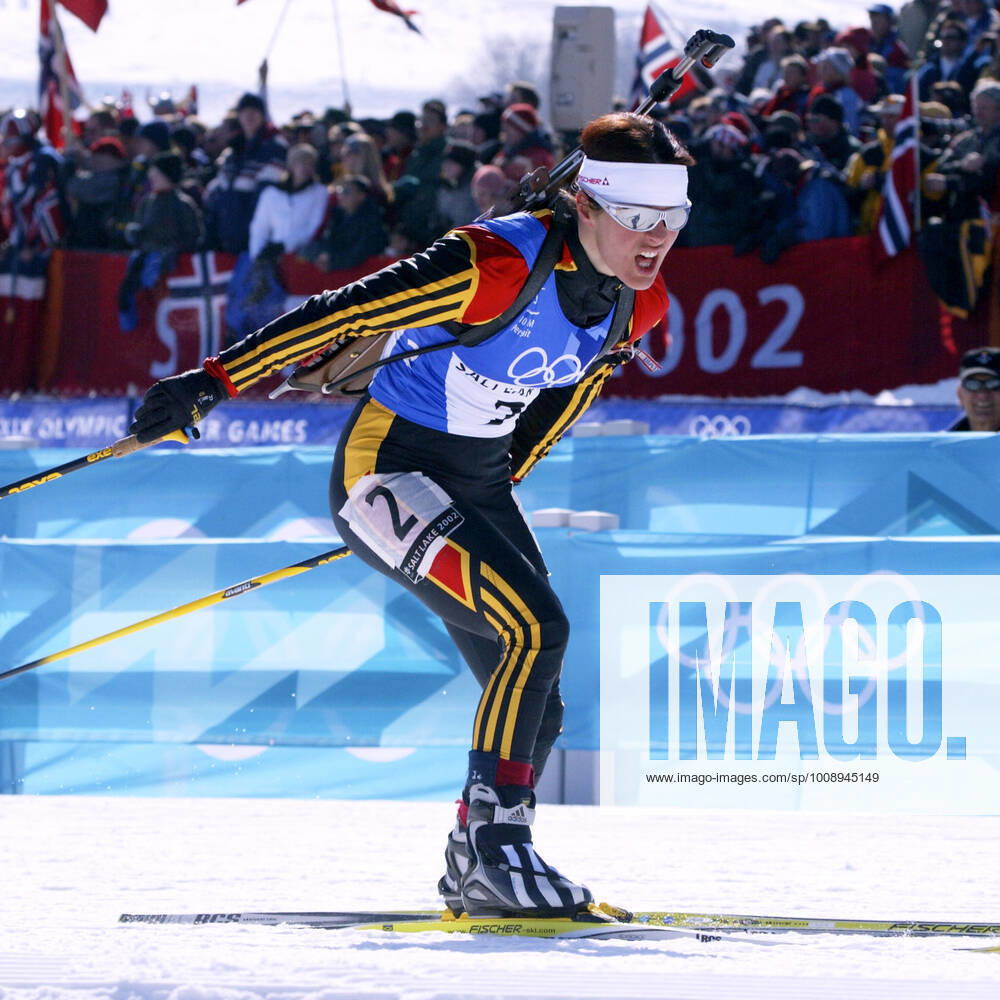 DISL Uschi Team GER 2.Platz Biathlon Frauen Sprint 7,5 km Olympische Winterspiele 2002 Salt Lake City USA am 13. 02.2002 in Salt Lake City