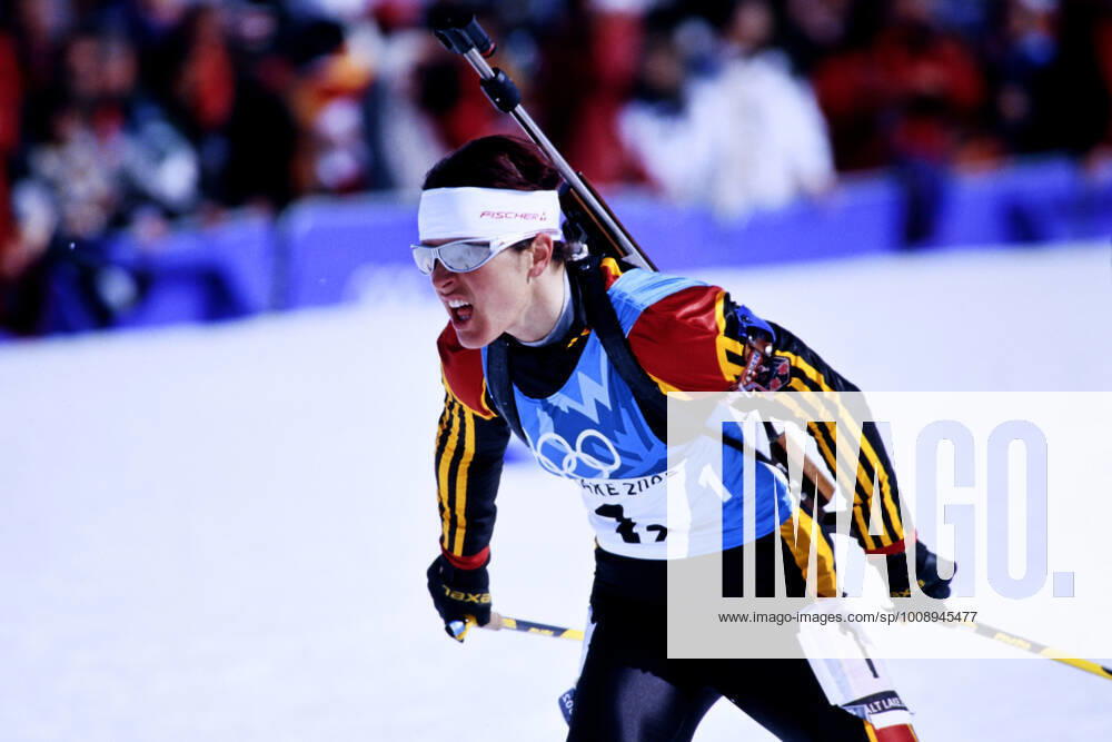 DISL Uschi Team GER GOLD und Olympiasieg Biathlon Frauen Staffel 4 x 7,5km Olympische Winterspiele 2002 Salt Lake City USA am 18. 02.2002 in Salt Lake City