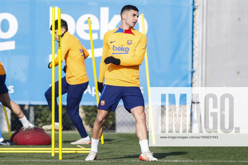 FC Barcelona, Barca Training Session Ferran Torres during the FC Barcelona training session previous at Copa del Rey match between Atletico de Bilbao at Ciutat Esportiva Joan Gamper on January 19, 2022 in Barcelona. Barcelona Spain Spain