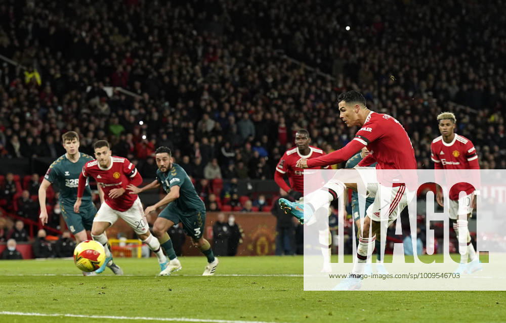 KW05 Manchester, England, 4th February 2022. Cristiano Ronaldo of Manchester United, ManU misses his penalty during the Emirates FA Cup match at Old Trafford, Manchester. Picture credit should read: Andrew Yates Sportimage . SPI-1504-0019