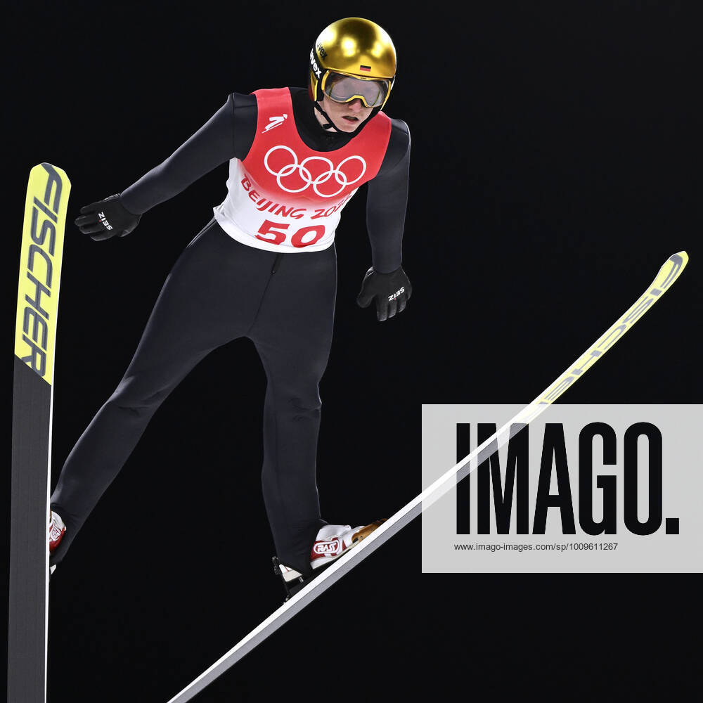 GEIGER Karl Team GER Ski Springen der Maenner Normalschanze am Sonntag den 06.02.2022 Ski jumping, Skispringen, Ski, nordisch Center in Zhangjiakon Olympische Winterspiele 2022 in Peking China