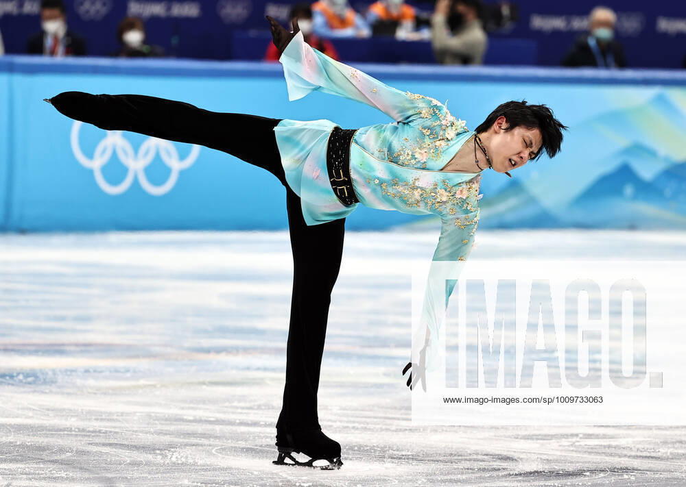 Yuzuru Hanyu of Team Japan competes during the Men Single Skating Free Skating on Day 6 of the Beijing 2022 Winter Olympic Games, Olympische Spiele, Olympia, OS at Capital Indoor Stadium on February 10, 2022 in Beijing, China.