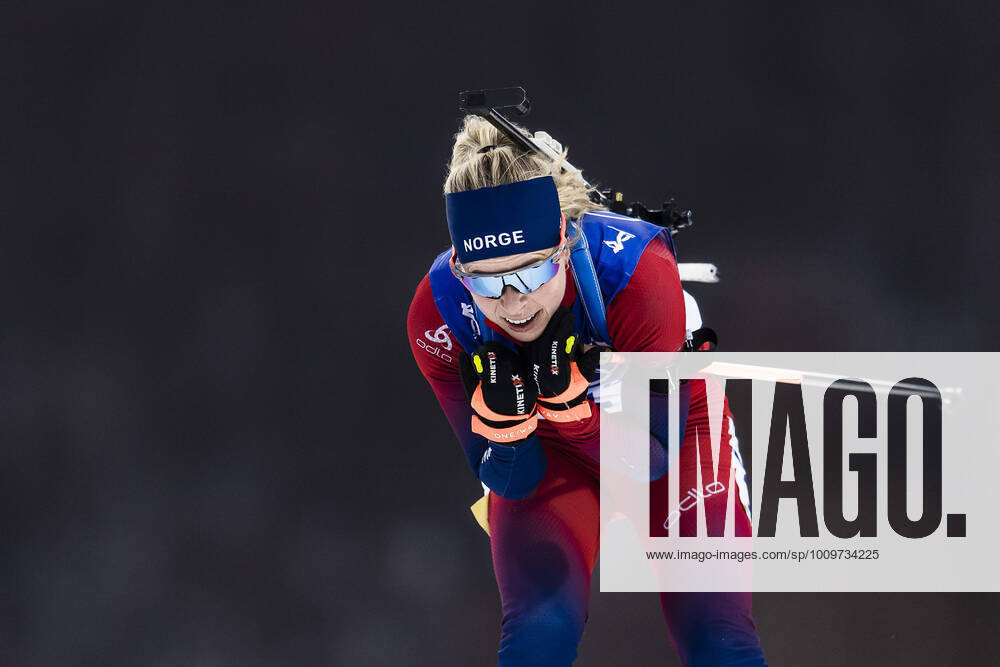 Tiril Eckhoff of Norway competes in women s biathlon 7,5 km sprint during day 7 of the 2022 Winter Olympics on February 11, 2022 in Zhangjiakou. Photo: Vegard Grott BILDBYRAN kod VG VG0237 bbeng skidskytte biathlon skiskyting Olympic Games, Olympische Spiele, Olympia, OS olympics winter olympics os ol olympiska spel vinter-os olympiske leker peking peking 2022 beijing 2022 beijing 2022 olympic games beijing 2022 winter olympic games peking-os beijing-ol vinter-ol dam norge