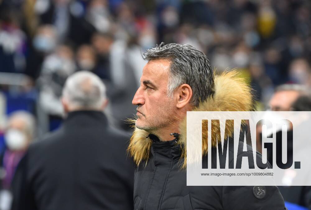 Christophe Galtier (entraineur nice) FOOTBALL: Olympique Lyonnais vs OGC Nice - Ligue 1 - 12 02 2022 FredericChambert Panoramic
