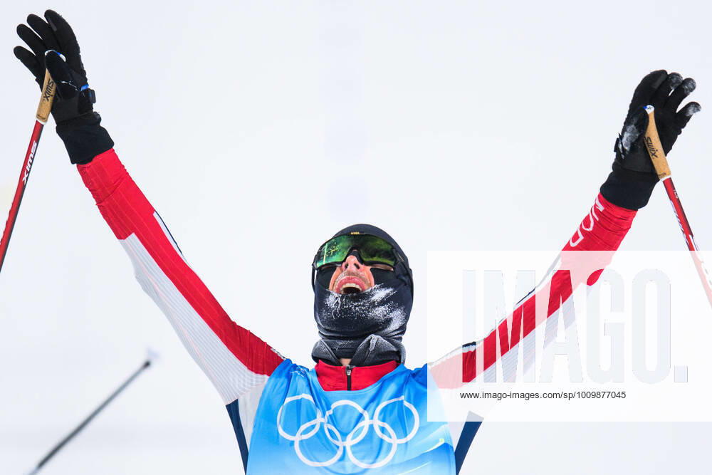KW 07 220215 Jorgen Graabak of Norway celebrates after finish in men s nordic combined individual 10 km during day 11 of the 2022 Winter Olympics on February 15, 2022 in Zhangjiakou. Photo: Jon Olav Nesvold BILDBYRAN COP 217 JE0042 nordisk kombination nordic combined nordisk kombinert Olympic Games, Olympische Spiele, Olympia, OS olympics winter olympics os ol olympiska spel vinter-os olympiske leker peking peking 2022 beijing 2022 beijing 2022 olympic games beijing 2022 winter olympic games peking-os beijing-ol vinter-ol 11 bbeng celebration jubel norge norway