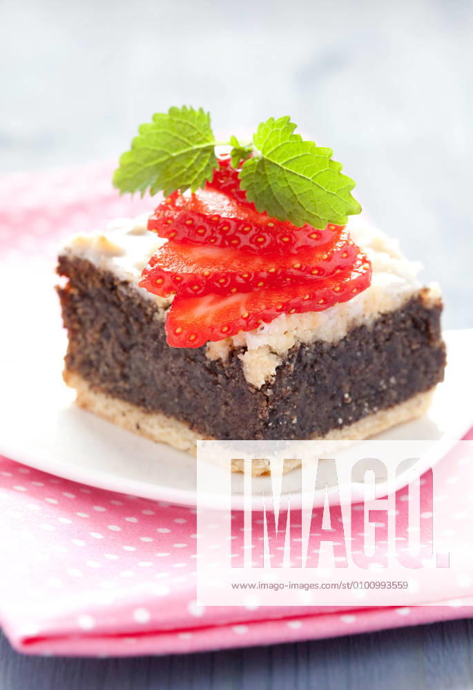 IMAGO Creative: Food, Mohn kuchenstück,mohnkuchen