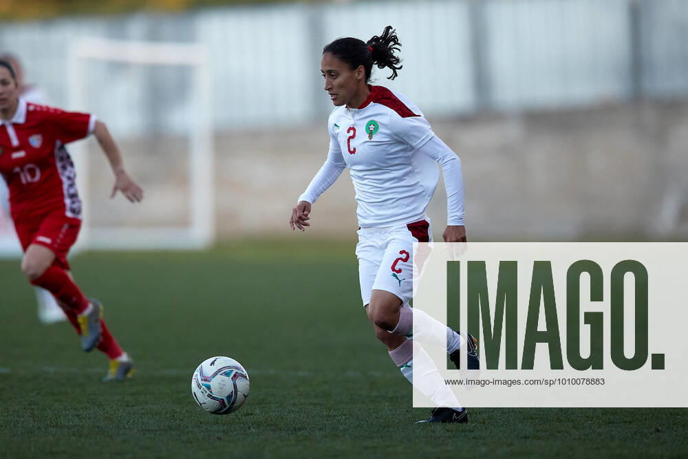 Morocco womens national soccer team player Zineb Redouani during the VisitMalta Women s International Trophy 2022 tournament soccer match between Morocco and Moldova at the Tony Bezzina Stadium, Paola, Malta on 22 February 2022. Morocco beat Moldova 4-0 to win the tournament. Morocco v Moldova Womens VMW_22