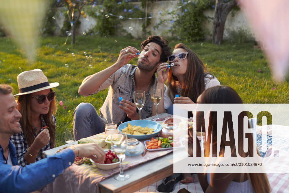 Picknick,freunde,seifenblasen,gartenparty