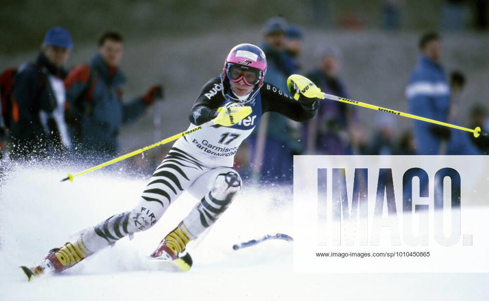 Katja SEIZINGER, GER, Skifahrerin, Aktion Slalom 14.01.1996, Garmisch Partenkirchen, Â