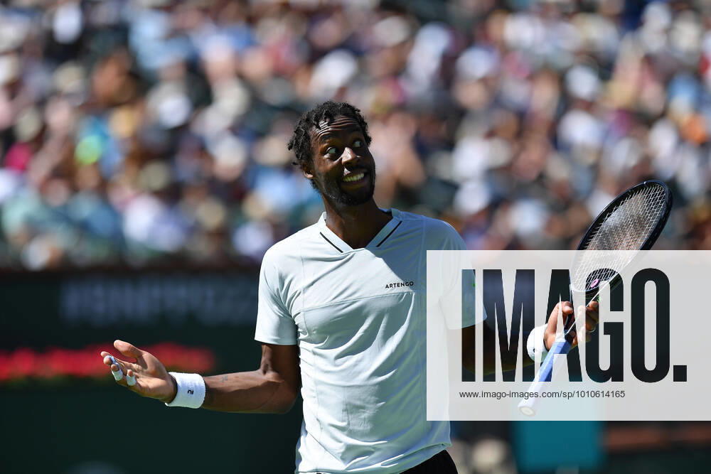 KW11 Gael Monfils defeated world number 1 Daniil Medvedev TENNIS : BNP Paribas Open 2022 - 14 03 2023 AntoineCouvercelle Panoramic