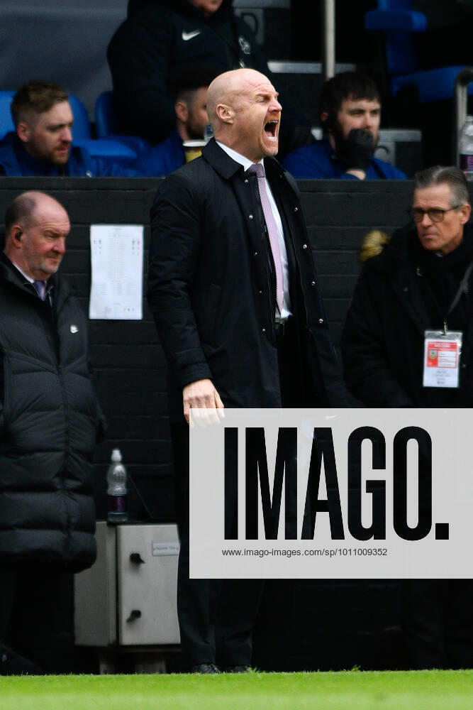 2nd April 2022 ; Turf Moor, Burnley, Lancashire, England; Premier League football, Burnley versus Manchester City; Burnley manager Sean Dyche is frustrated with his sides performance ActionPlus12374939 GaryxOakley Content restricted for UK based newspaper