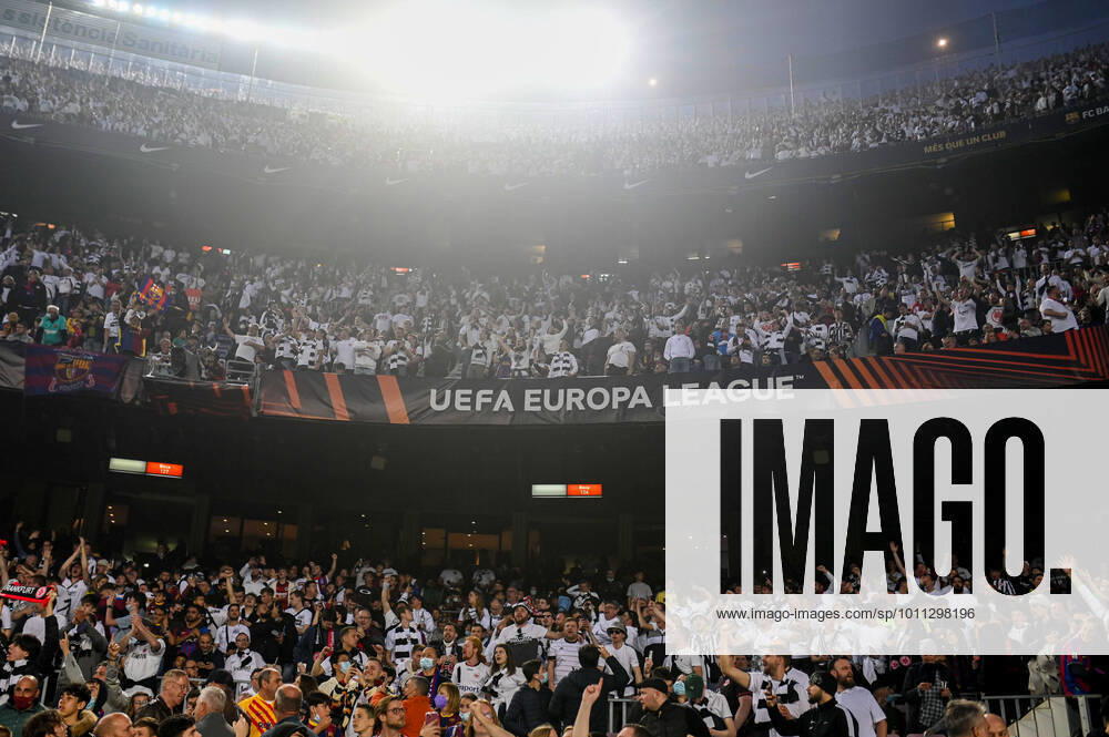Bilder des Jahres 2022, Sport 04 April April 14, 2022, Barcelona, Spain: supporters during the UEFA Europa League Quarter Final Leg Two match between FC Barcelona, Barca and Eintracht Frankfurt at Camp Nou in Barcelona Barcelona Spain - ZUMAd159 20220414_zia_d159_007