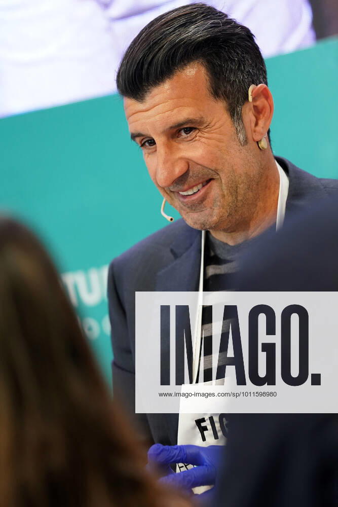 Portuguese football legend Luis Figo performs a show-cooking by Epigen Healthy Bite during the Salon Gourmets 2022. April 26, 2022. (2022042653)