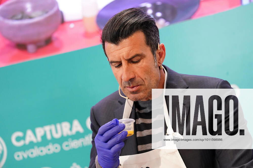 Portuguese football legend Luis Figo performs a show-cooking by Epigen Healthy Bite during the Salon Gourmets 2022. April 26, 2022. (2022042662)